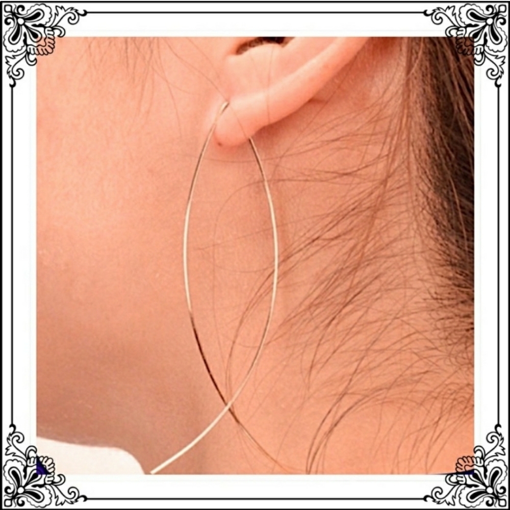 Silver Fish Hoop Earrings